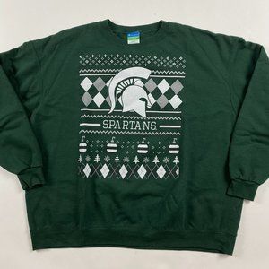 Michigan State Spartans Champion Eco Fleece Christmas Sweatshirt Men's 3XL